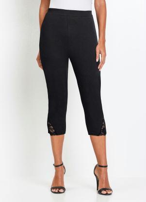 Cala Legging Confort com Renda (Preta)