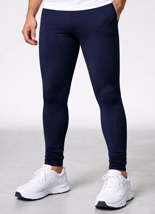 Vida Costeira - Calça Legging de Térmica Flanelada Marinho