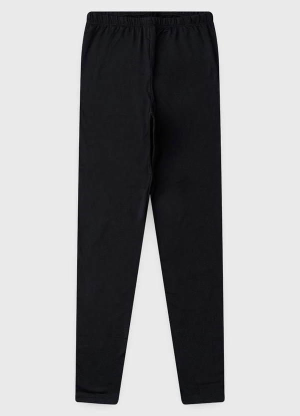 Vida Costeira - Calça Legging de Térmica Flanelada Preto 2