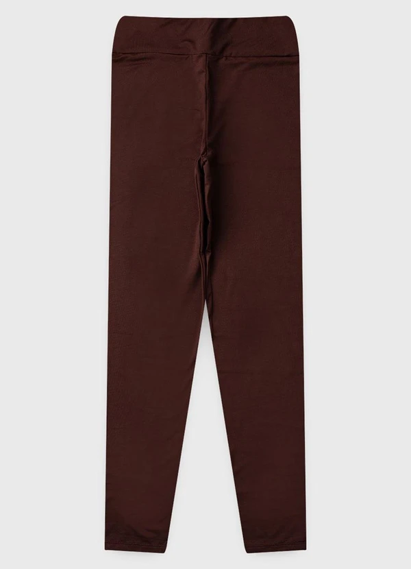 Vida Costeira - Calça Legging Térmica Flanelada Marrom 2