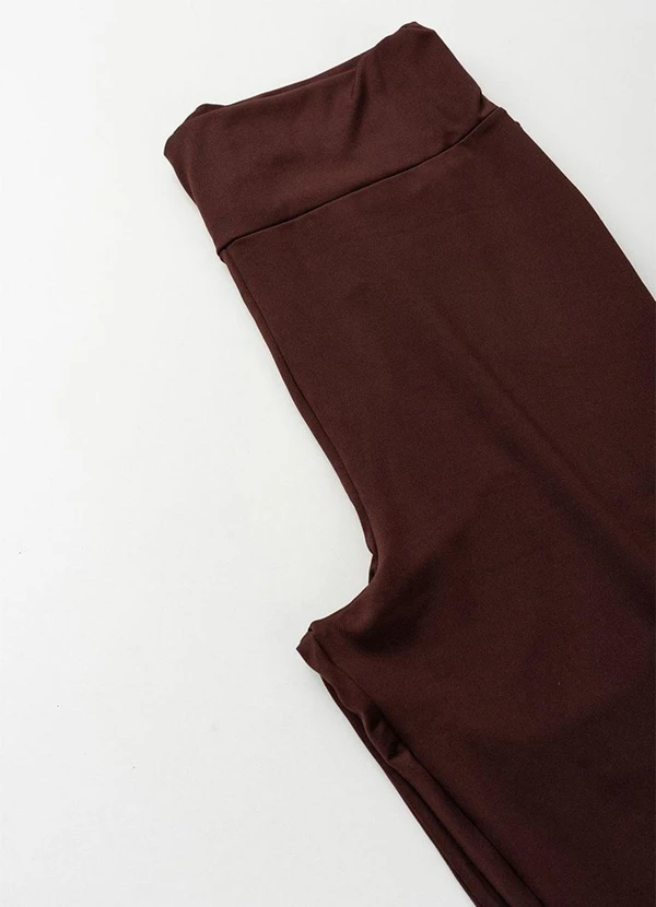 Vida Costeira - Calça Legging Térmica Flanelada Marrom 3