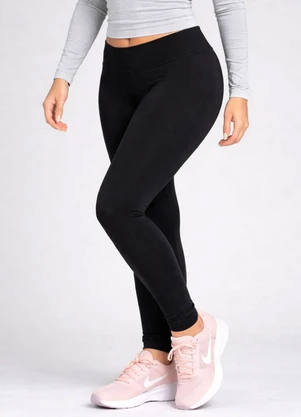 Vida Costeira - Calça Legging Térmica Flanelada Preto - VIDA COSTEIRA