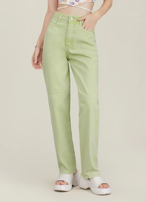 Authoria - Calça Lima de Sarja Verde Limão - AUTHORIA