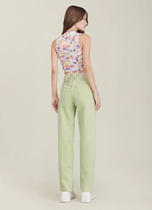 Authoria - Calça Lima de Sarja Verde Limão - AUTHORIA
