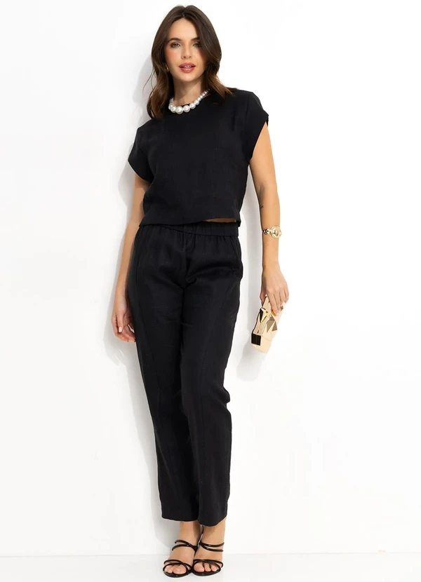 Souq - Calça Linho Preto 3