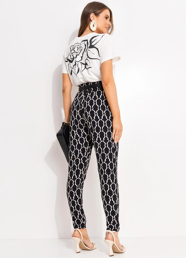 Quintess - Calça Listra Desconstruída em Malha de Viscose 4