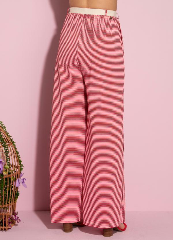 Quintess - Calça Listrada com Fendas nas Laterais 2