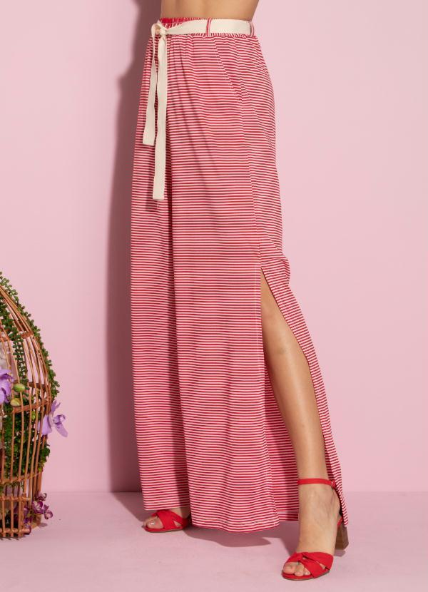 Quintess - Calça Listrada com Fendas nas Laterais 3