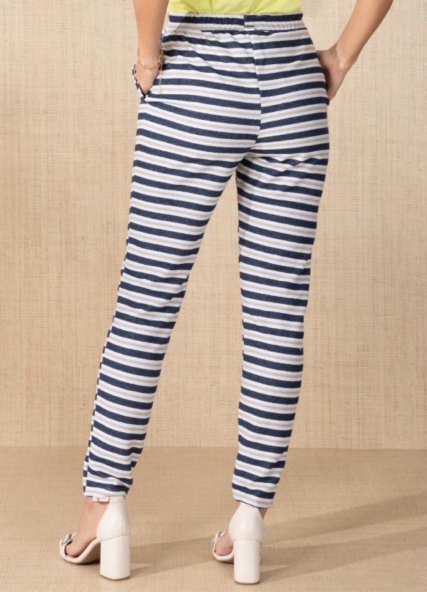 Outlet - Calça Listrada Sustentável com Bolsos 2
