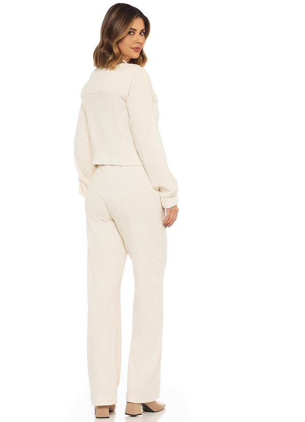 Rafree - Calça Malha Tweed com Linho Off Whit 4