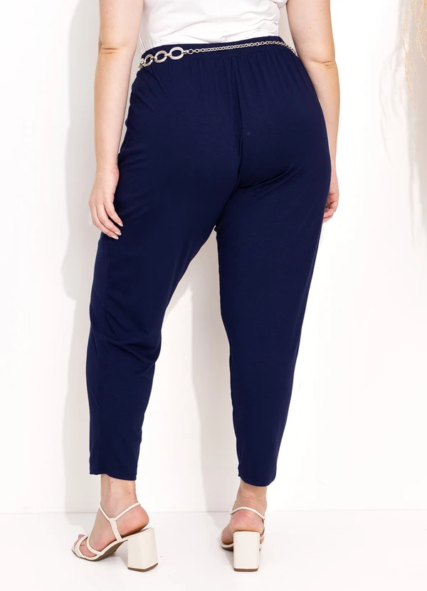 Quintess - Calça Marinho Soltinha com Pregas 9