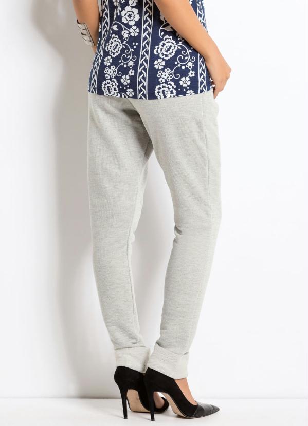 Quintess - Calça Mescla Carrot com Amarração 2