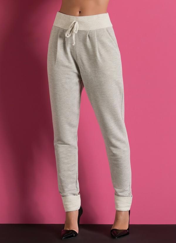 Quintess - Calça Mescla Carrot com Amarração 5