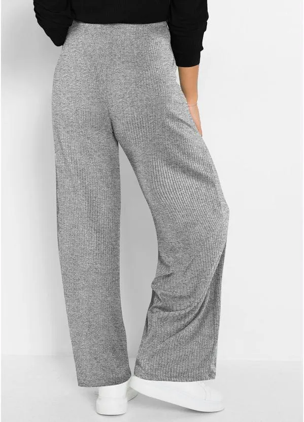 bonprix - Calça Mescla Claro em Canelado 2