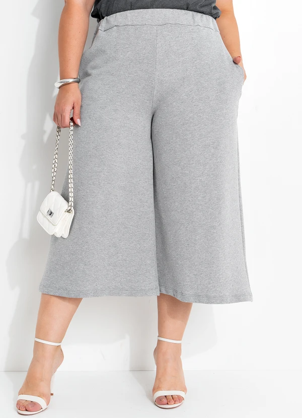 Marguerite - Calça Mescla Claro em Moletom