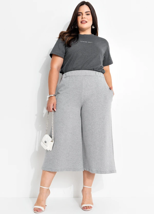 Marguerite - Calça Mescla Claro em Moletom 3