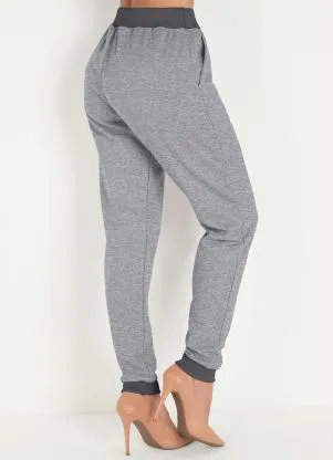 Moda Pop - Calça Mescla com Amarração no Cós - MODA POP