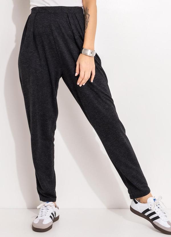 Bimini - Calça Mescla Escuro em Moletinho de Viscose