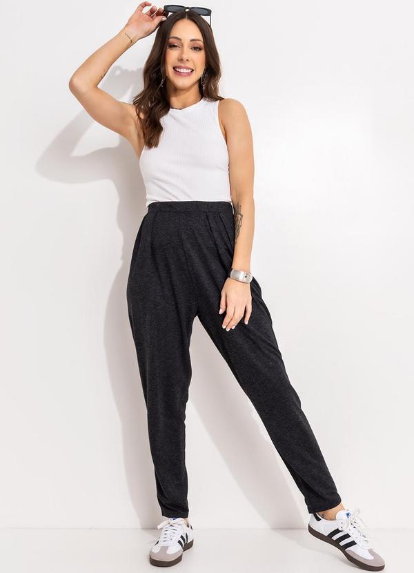 Bimini - Calça Mescla Escuro em Moletinho de Viscose 3