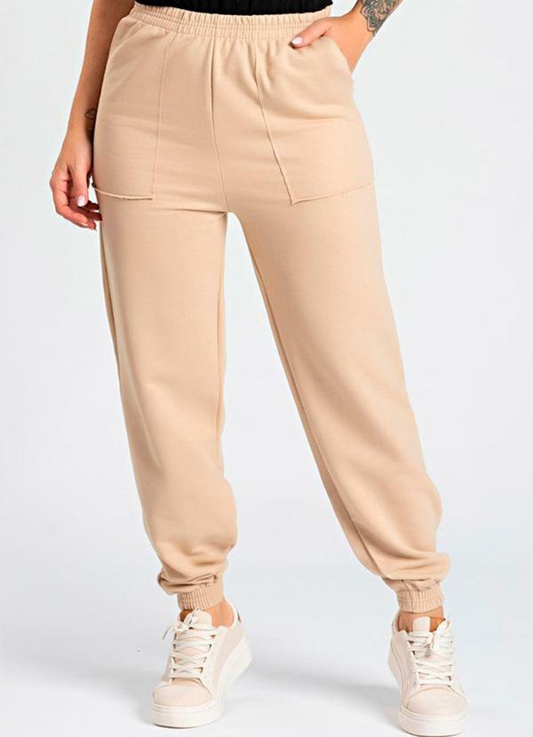 Meu Jeans - Calça Moletinho Jogging Nitt Cappuccino