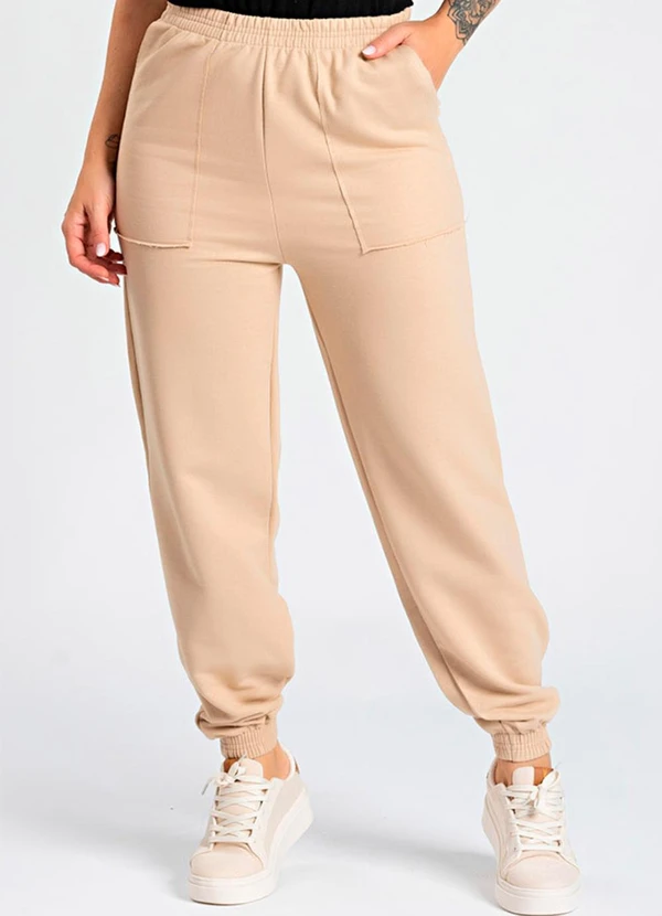 Meu Jeans - Calça Moletinho Jogging Nitt Cappuccino
