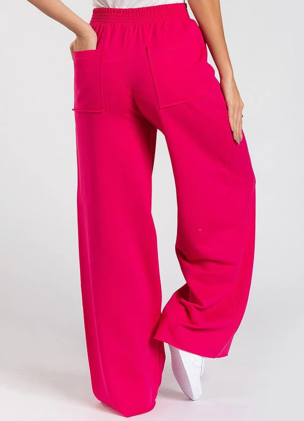Meu Jeans - Calça Moletinho Wide Leg Tai Pink Pink 2