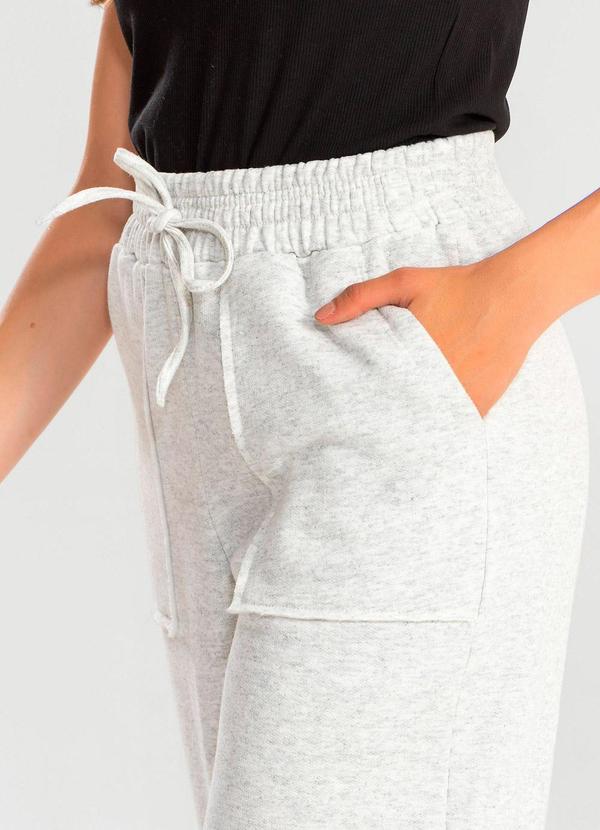 Meu Jeans - Calça Moletinho Wide Leg Val Mescla Banana 5