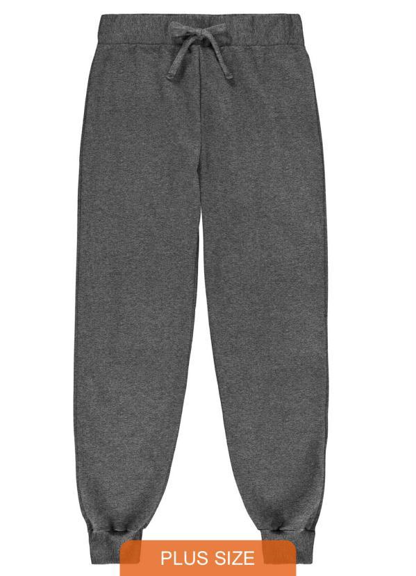 Lunender Mais Mulher - Calça Moletom Felpado Cinza