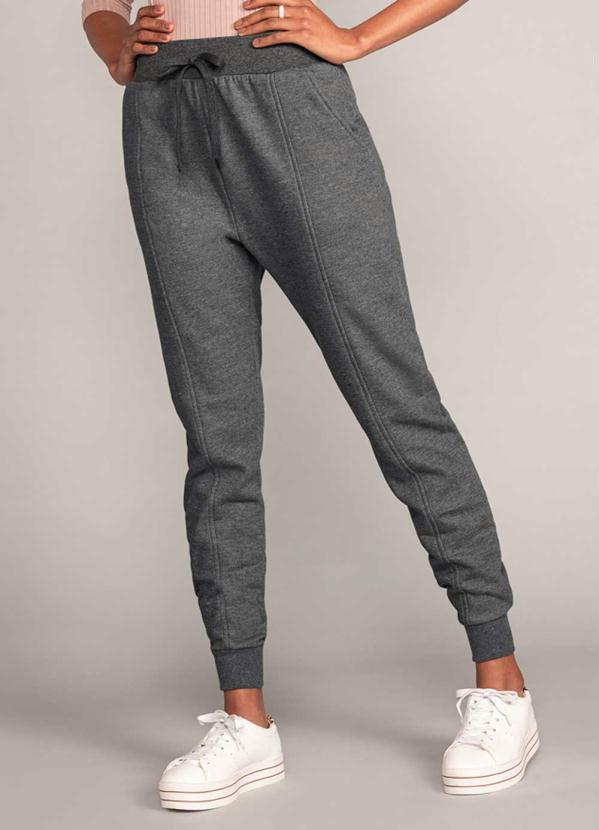 Lunender Calça Moletom Felpado Cinza