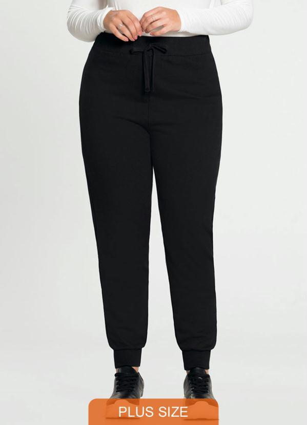 Lunender Mais Mulher - Calça Moletom Felpado Preto 3