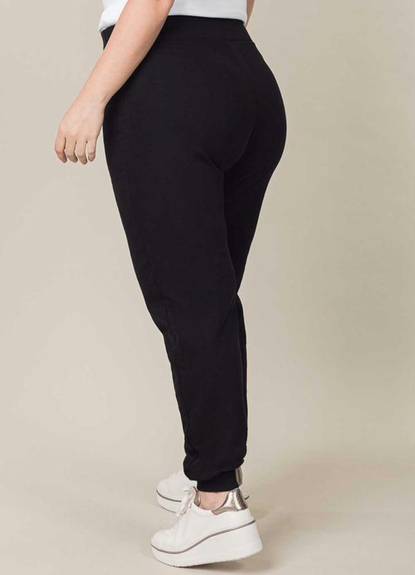 Lunender Mais Mulher - Calça Moletom Felpado Preto 2