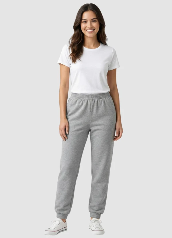 Yends Fashion - Calça Moletom Feminina Básica Cinza 3