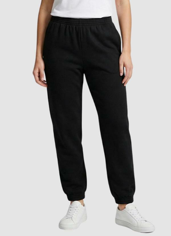 Yends Fashion - Calça Moletom Feminina Básica Preto