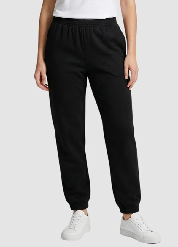 Yends Fashion - Calça Moletom Feminina Básica Preto 1