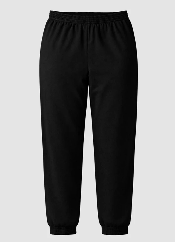 Yends Fashion - Calça Moletom Feminina Básica Preto 5