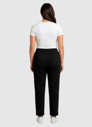 Yends Fashion - Calça Moletom Feminina Básica Preto - YENDS FASHION