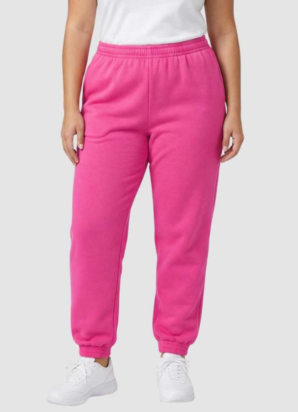 Yends Fashion - Calça Moletom Feminina Básica Rosa