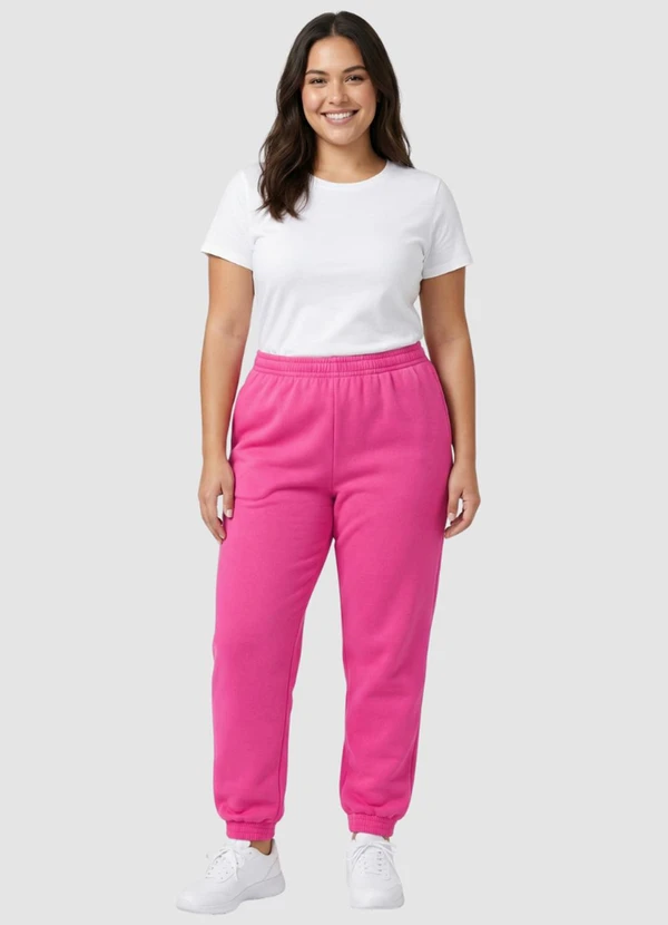 Yends Fashion - Calça Moletom Feminina Básica Rosa 3