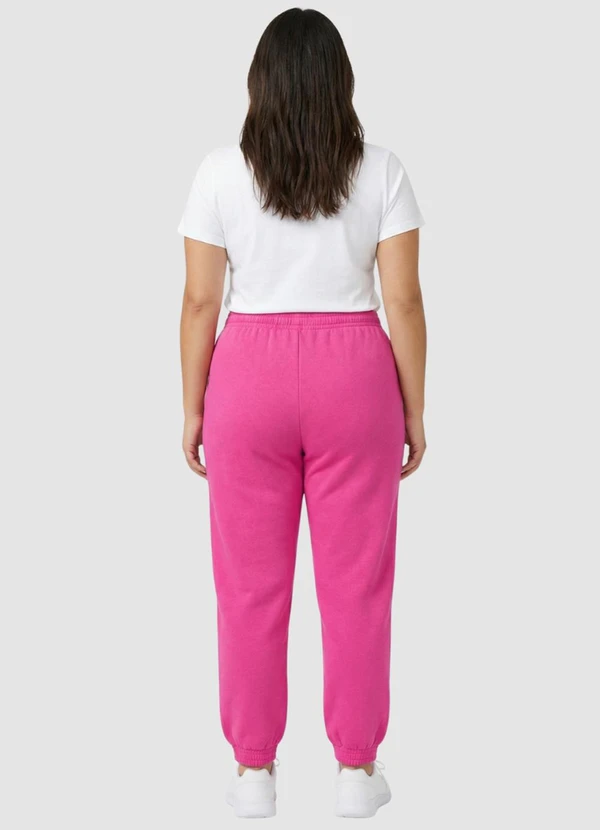 Yends Fashion - Calça Moletom Feminina Básica Rosa 4