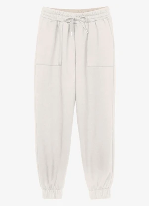Endless - Calça Moletom Jogger Básico Bege - ENDLESS