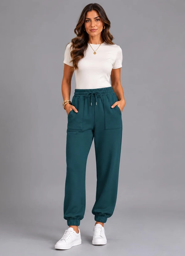 Endless - Calça Moletom Jogger Básico Verde