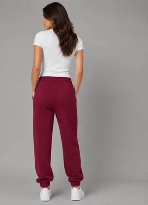 Endless - Calça Moletom Jogger Básico Vermelho - ENDLESS