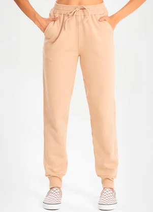 Meu Jeans - Calça Moletom Jogger Kally Cappuccino - MEU JEANS