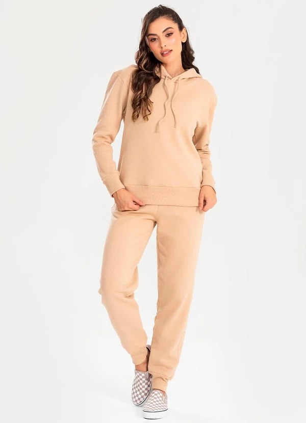 Meu Jeans - Calça Moletom Jogger Kally Cappuccino 3