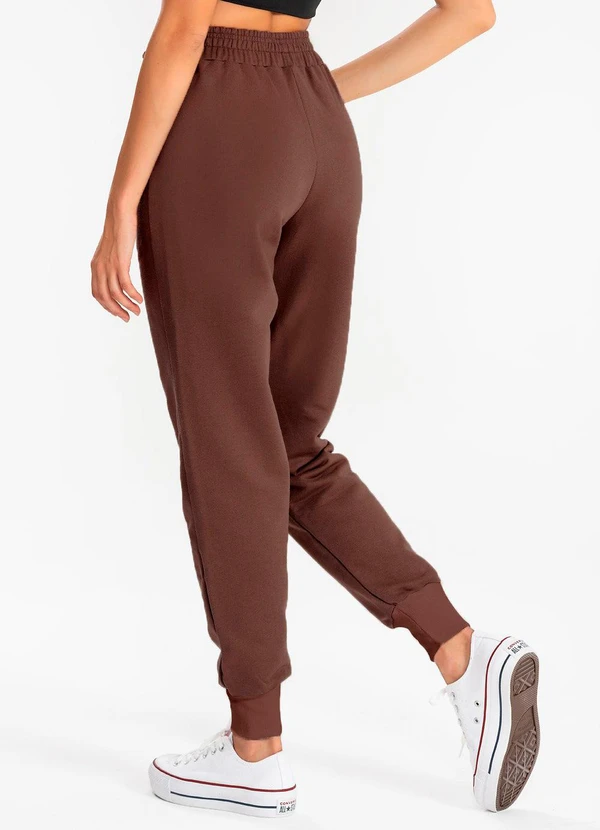 Meu Jeans - Calça Moletom Jogger Kally Marrom 2