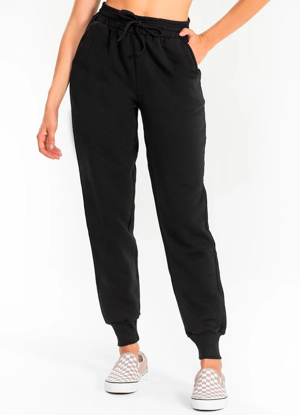 Meu Jeans - Calça Moletom Jogger Kally Preto
