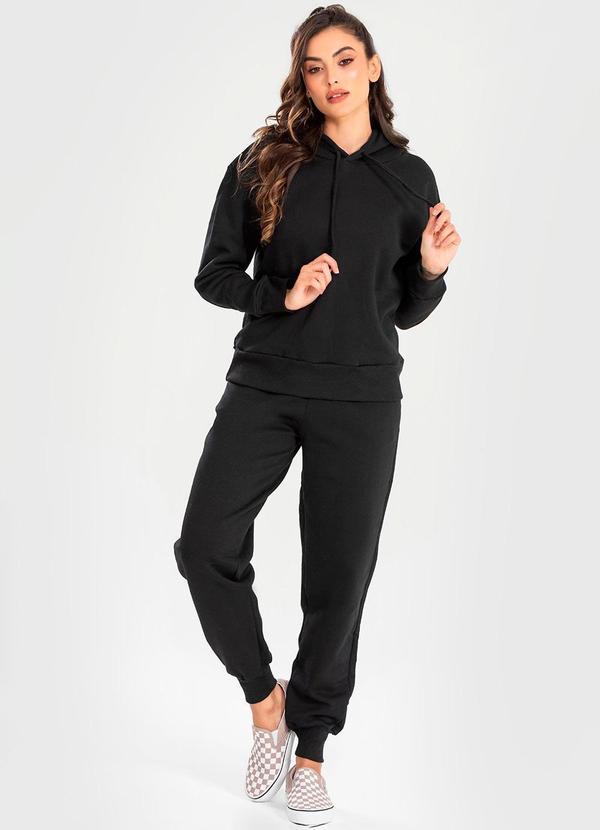 Meu Jeans - Calça Moletom Jogger Kally Preto 3