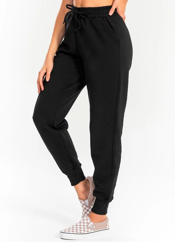 Meu Jeans - Calça Moletom Jogger Kally Preto 5