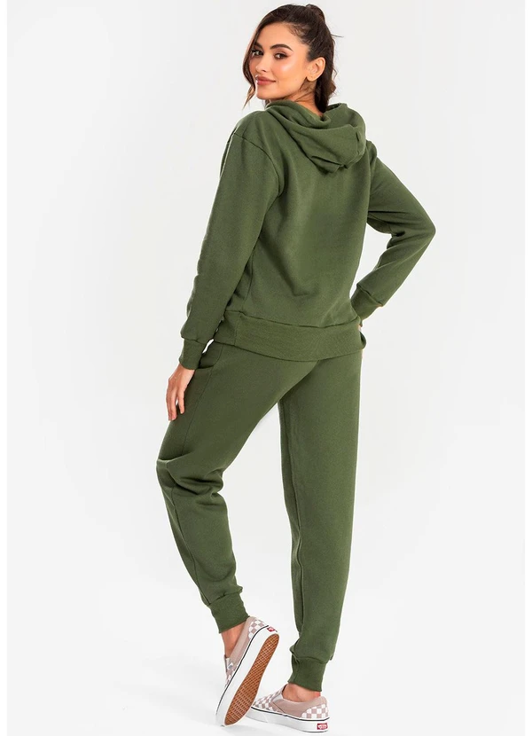 Meu Jeans - Calça Moletom Jogger Kally Verde Militar 4