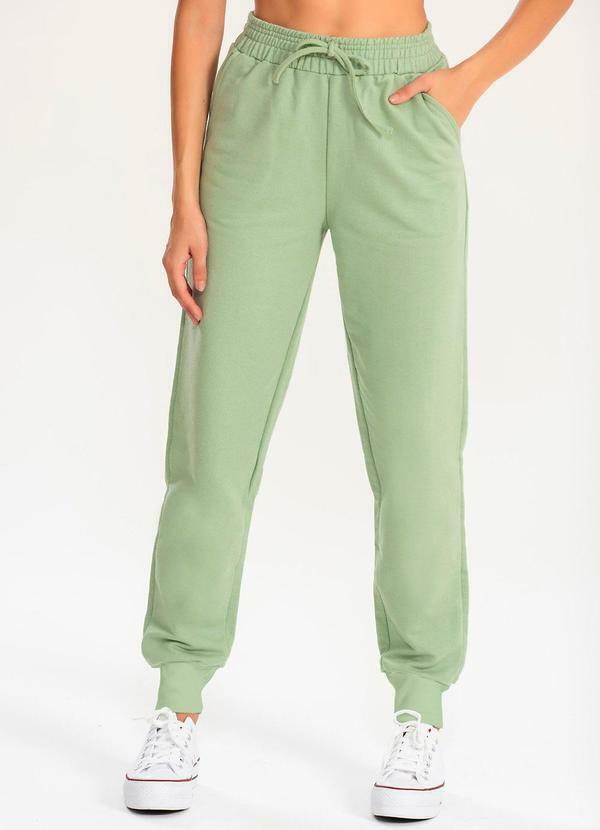 Meu Jeans - Calça Moletom Jogger Kally Verde Pistache
